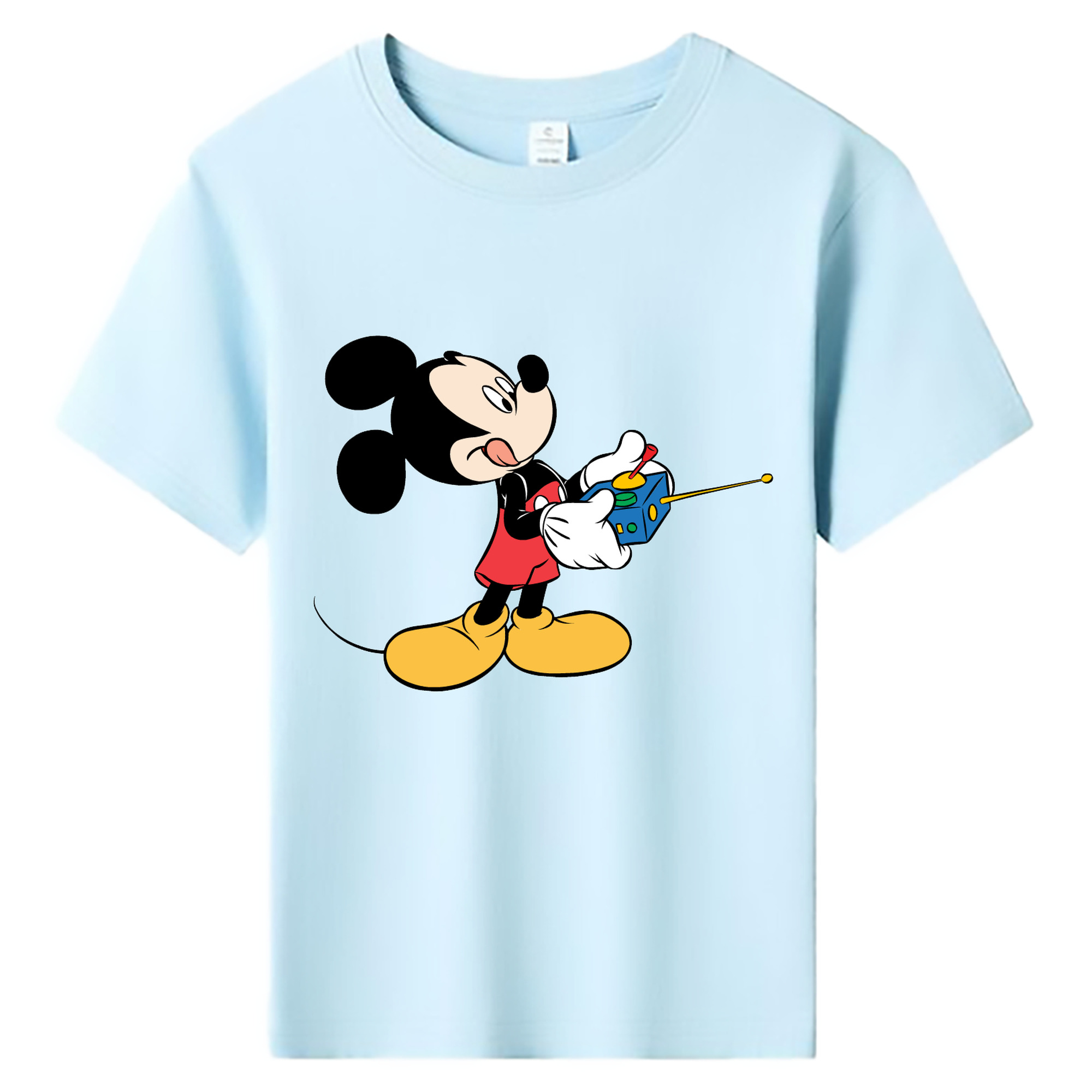ミッキーマウス Mickey Mouse 綿100％キッズTシャツ（フロントプリント）